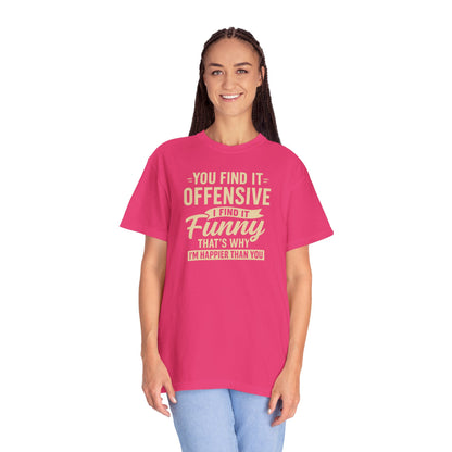 "Happier Than You", Unisex T-shirt (Black and dark colors)