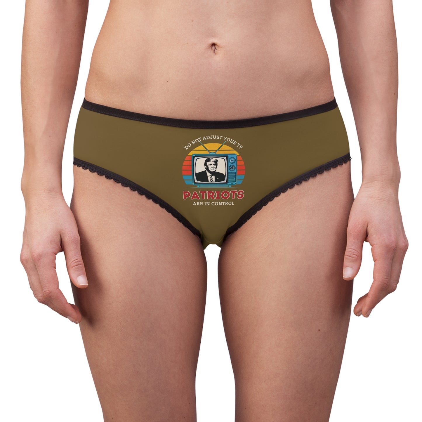 "Patriots are in Control" #01, Women's Briefs (Sepulchral Gold)