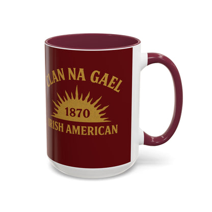 "Clan na Gael - Irish American", Colorful Mugs (11oz, 15oz) (Palladius Red)