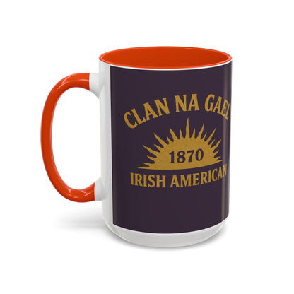 "Clan na Gael - Irish American", Colorful Mugs (11oz, 15oz) (Purple Verbena)