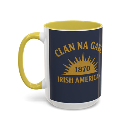 "Clan na Gael - Irish American", Colorful Mugs (11oz, 15oz) (Blue Burka Grey)