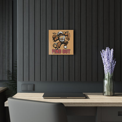 "Find Out", Acrylic Wall Prints (French Cleat Hanging) (Camel Brown)