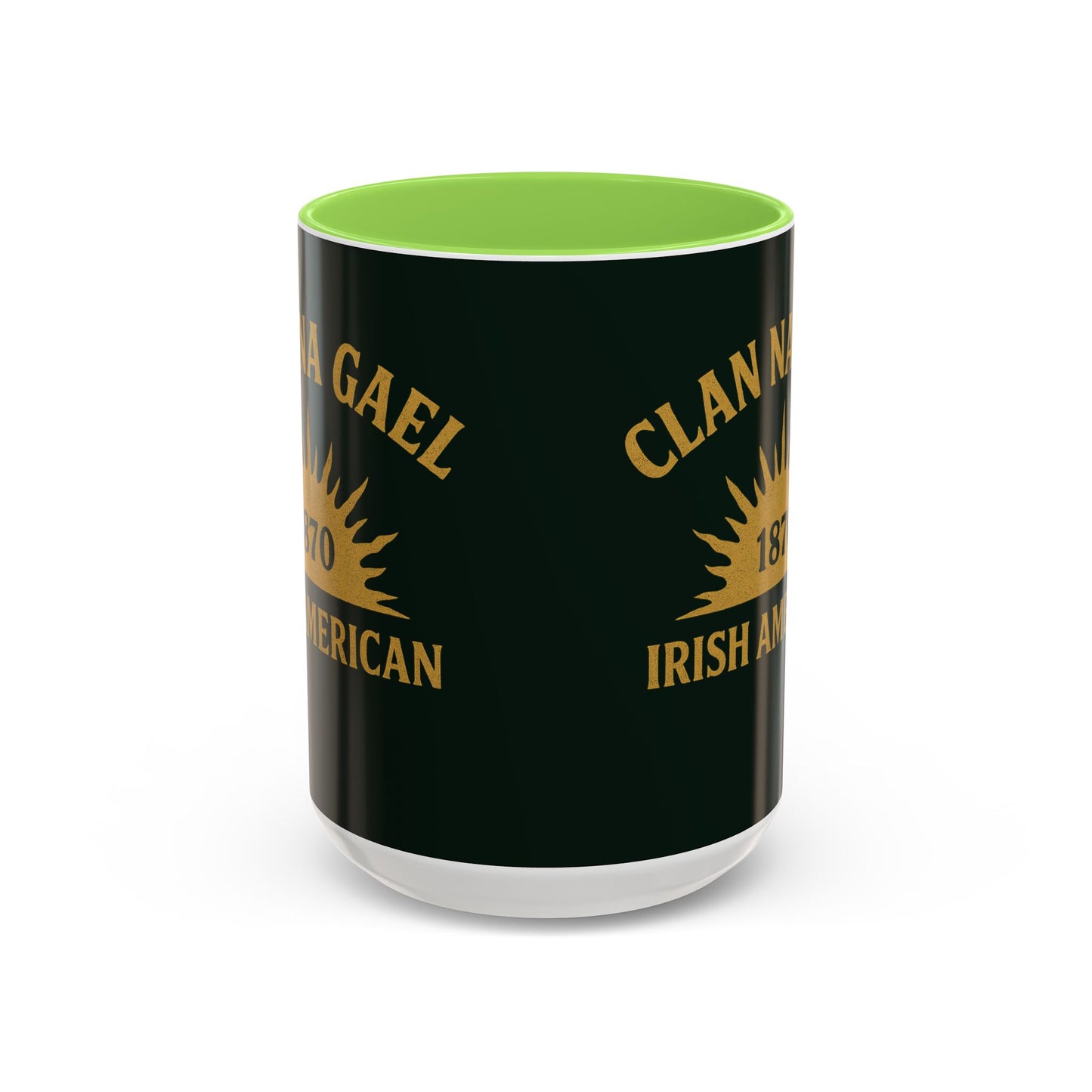 "Clan na Gael - Irish American", Colorful Mugs (11oz, 15oz) (Túath Green)
