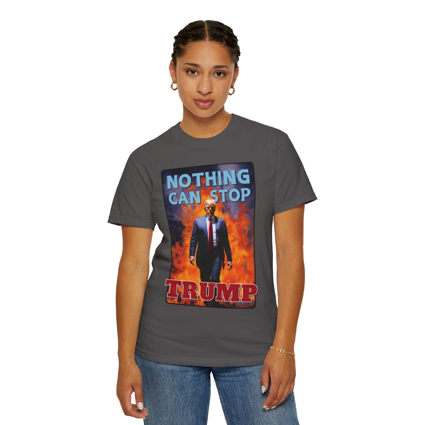 "Nothing Can Stop Trump", Unisex T-shirt (Dark Colors)
