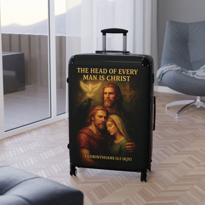 "1 Corinthians 11:3 (KJV), Suitcases (Void Black)