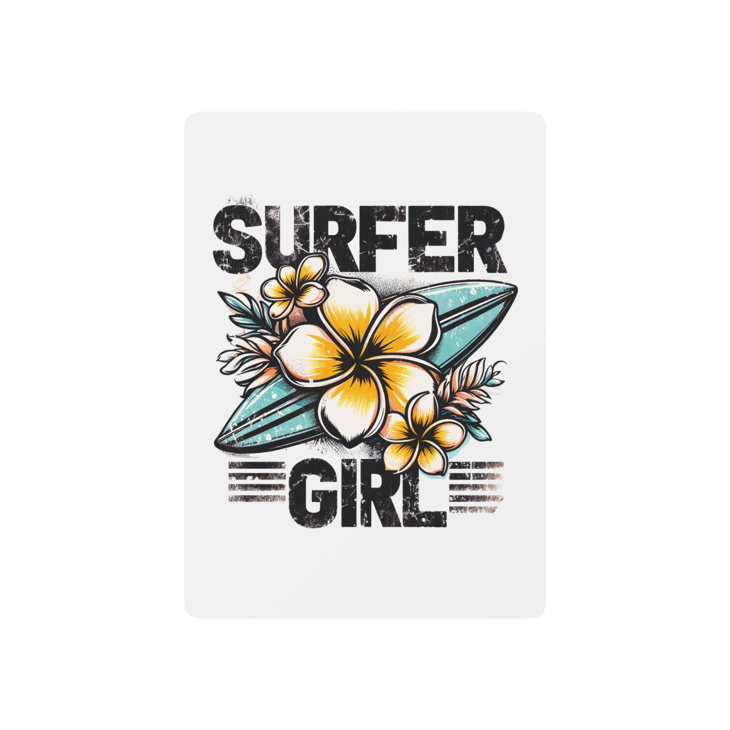 "Surfer Girl" #01, Cultural Playing Cards (Linen White)