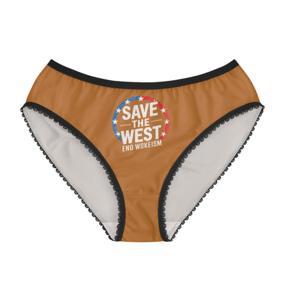 "Save the West - End Wokeism", Women's Briefs (Ochre)