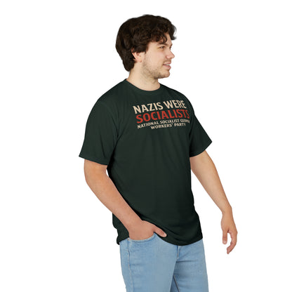"Nazis were Socialists", Unisex T-shirt (Jadeblack)