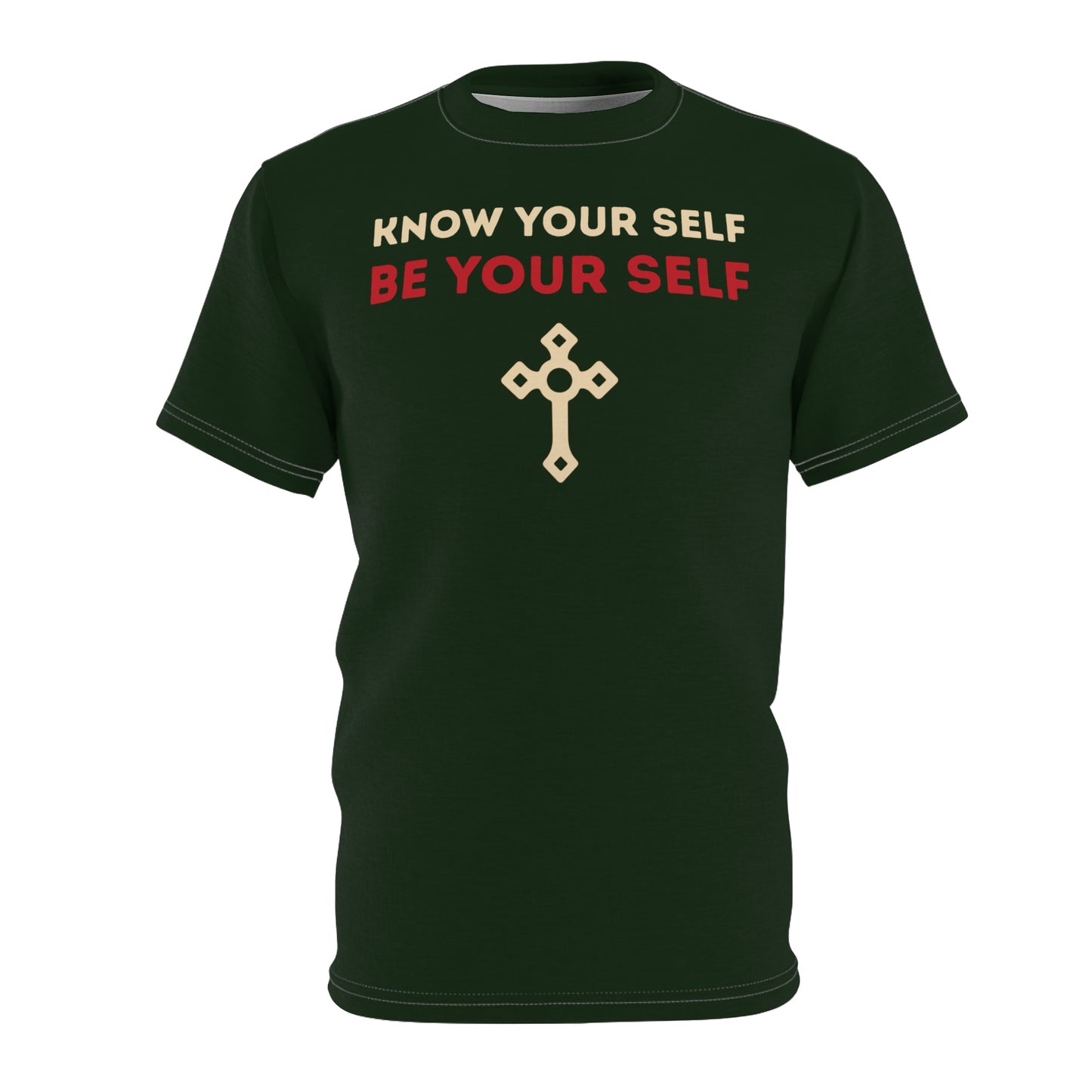 "Know Your Self", Unisex T-shirt (Brieve Green)