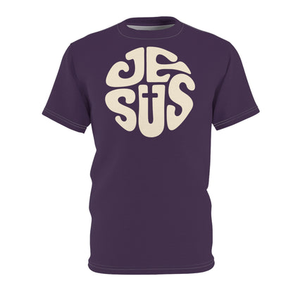 "Retro Jesus", Unisex T-shirt (Acai Berry)