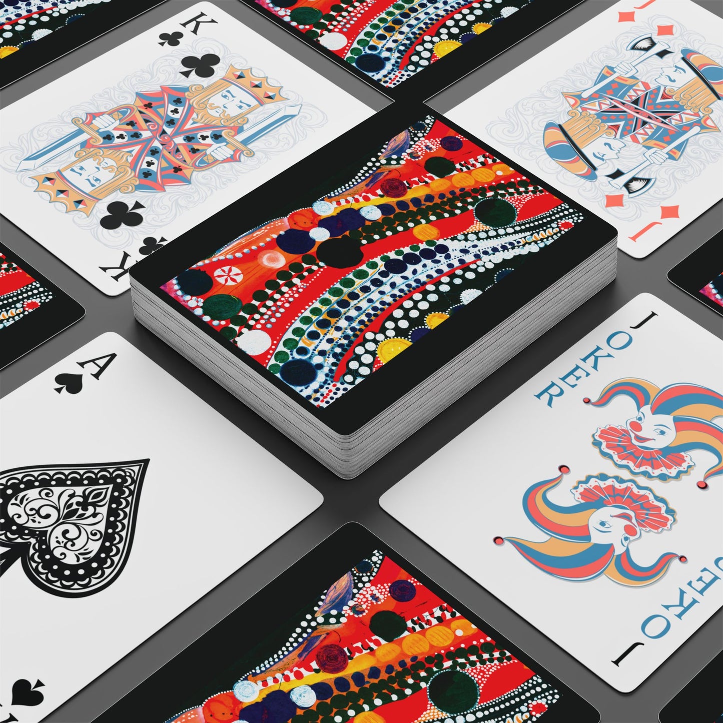 "Abstract 71", Fine Art Playing Cards (Void Black)