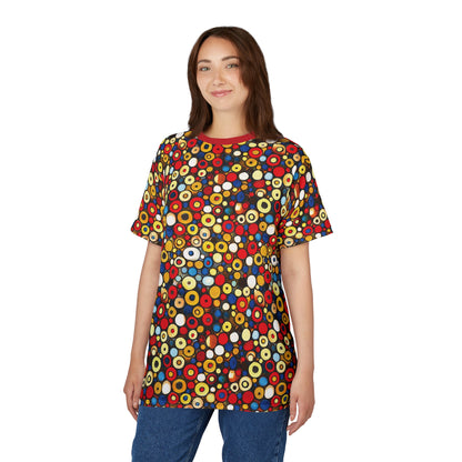 "Bits and Bobs", Unisex Tee (Flame Scarlet Collar)