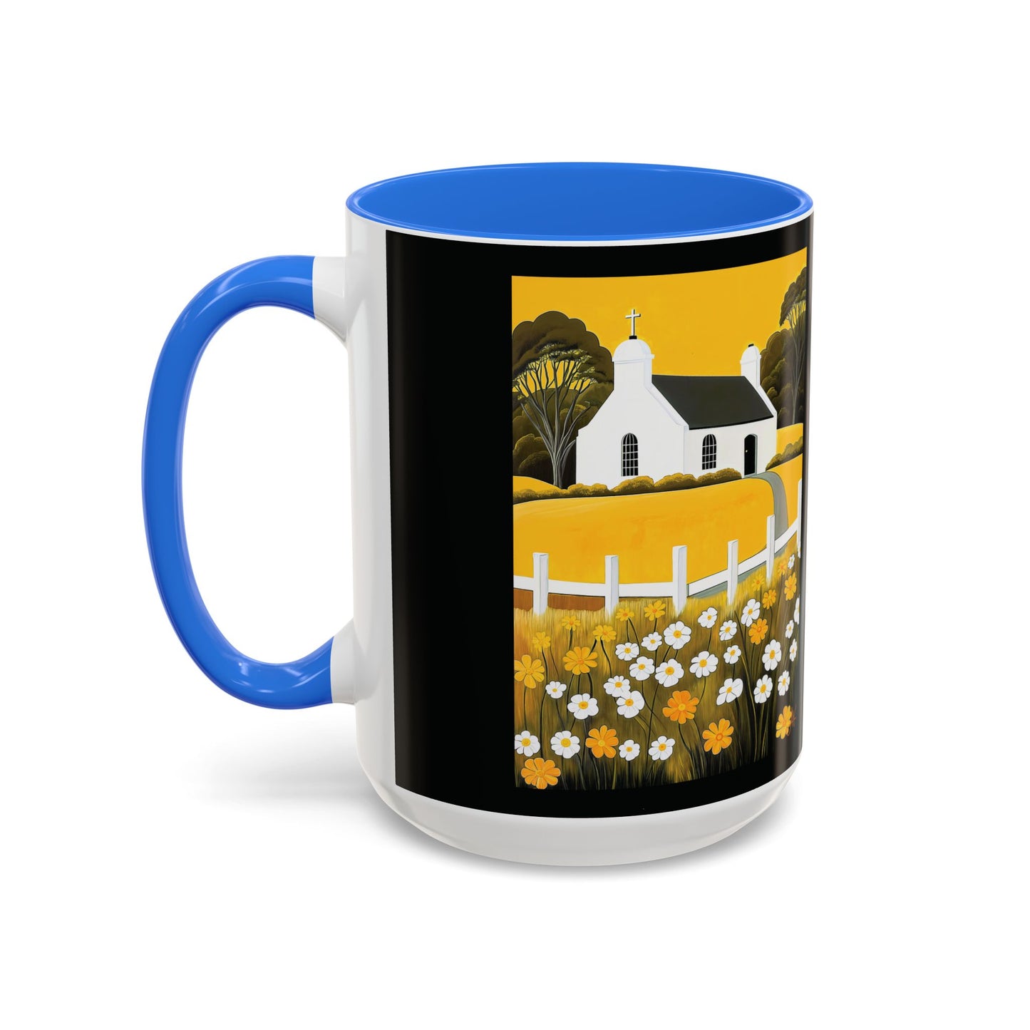 "Eaglais a’ Bhuidhe (Gaelic) - The Church of Golden Hope (English)", Colorful Mugs (11oz & 15oz)