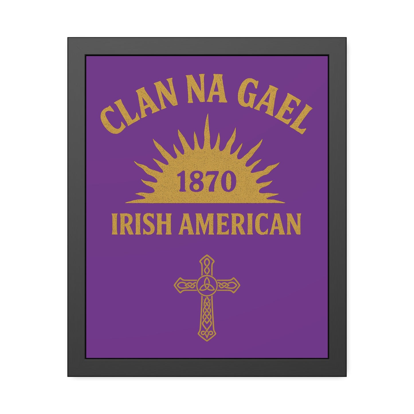 "Clan na Gael - Irish American", Framed Paper Poster (Vesper Violet)