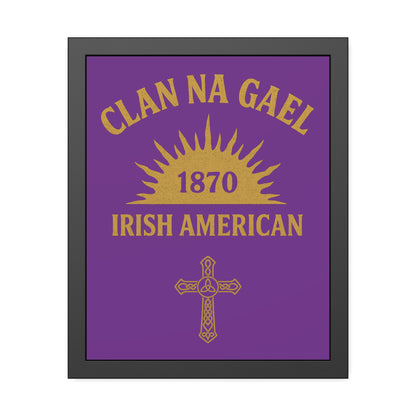 "Clan na Gael - Irish American", Framed Paper Poster (Vesper Violet)
