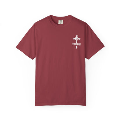 "Steadfast Cross in White", Unisex T-shirt