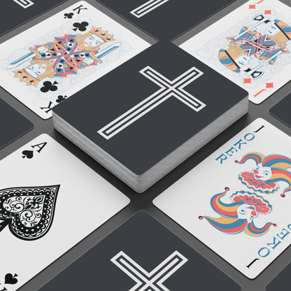 "A Simple Cross", Chrsitian Playing Cards (Hebridean Grey)
