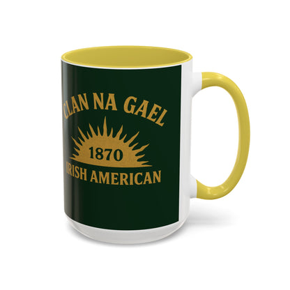"Clan na Gael - Irish American", Colorful Mugs (11oz, 15oz) (Fenian Green)