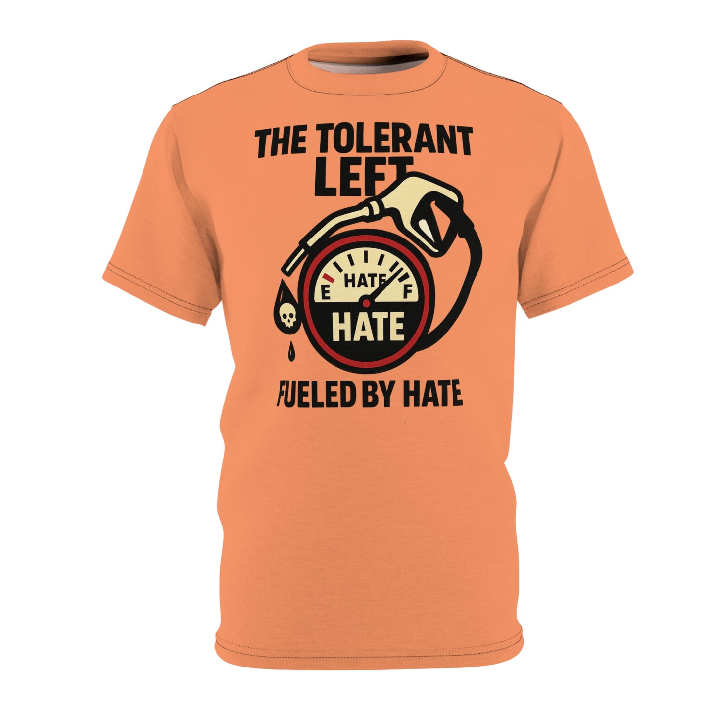 "The Tolerant Left", Unisex T-shirt (Atomic Tangerine)