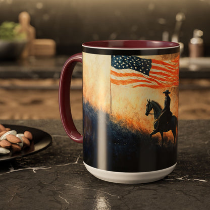 "Liberty under God", Colorful Mugs (11oz, 15oz)