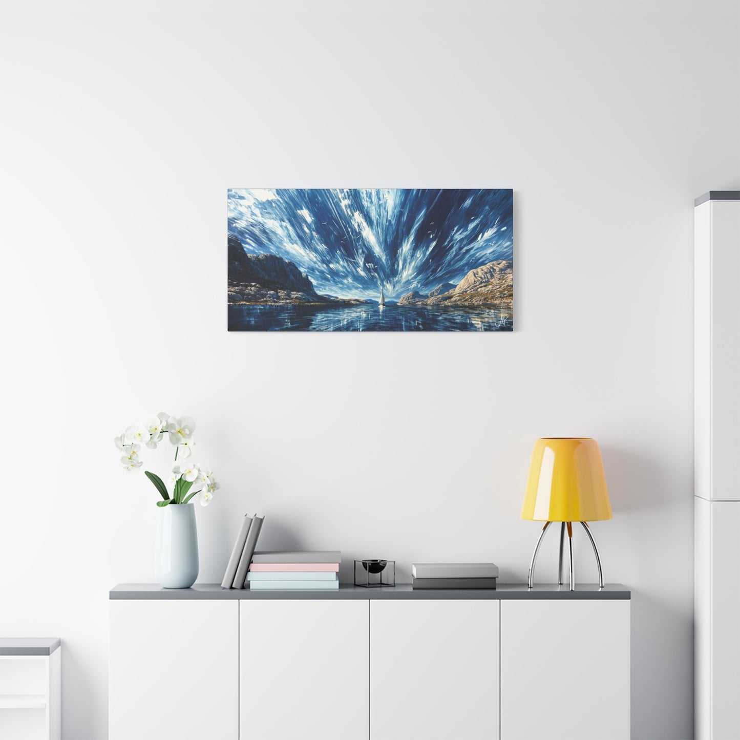 "Ancient Highway Racing Riven Sky", Fine Art Matte Canvas, Stretched, 1.25"