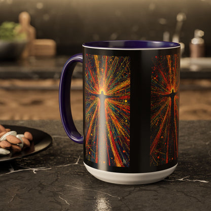 "Born Again in His Radiance - Isaiah 60:1", Colorful Mugs (11oz & 15oz)