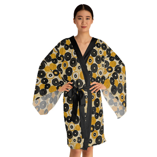 "Old 45's", Long Sleeve Kimono Robe