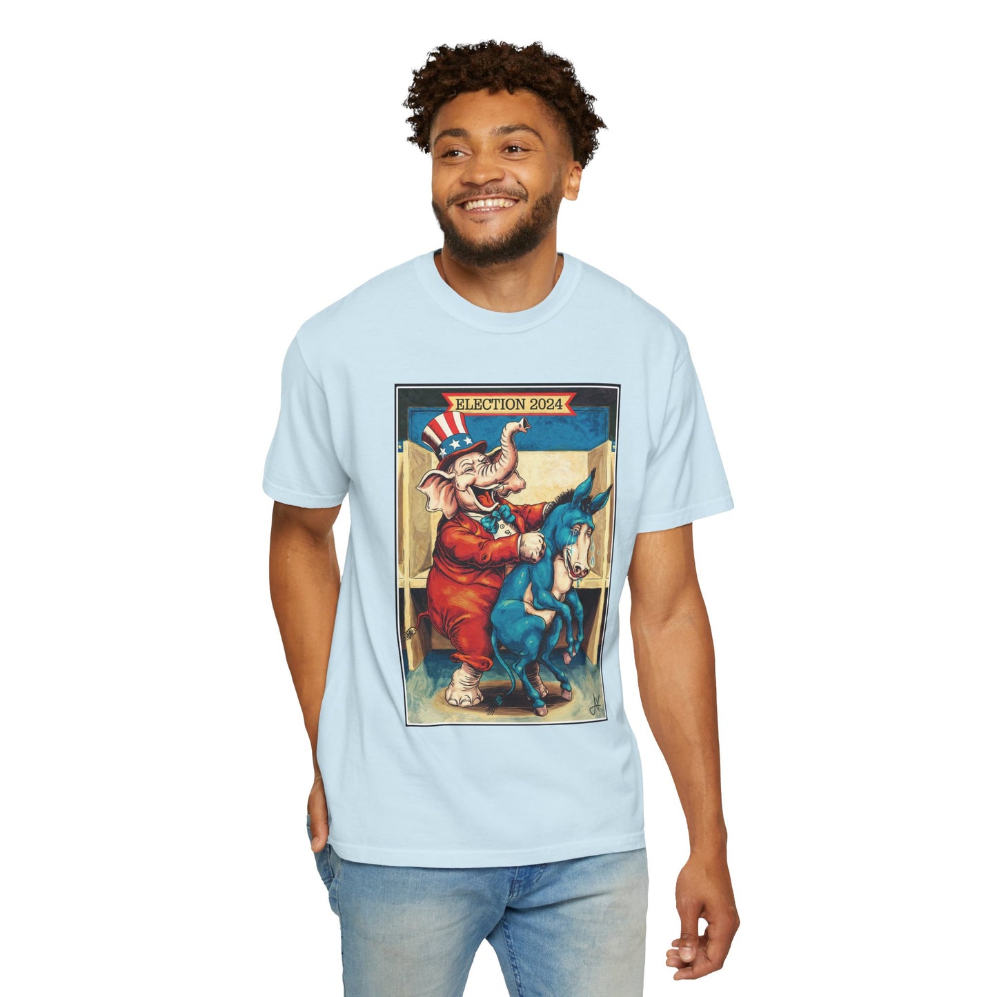 "MAGA Spanked the Donkeys 2024", Unisex T-shirt (Light Colors)
