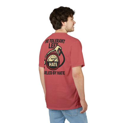 "The Tolerant Left", Unisex T-shirt (Faded Cherry)