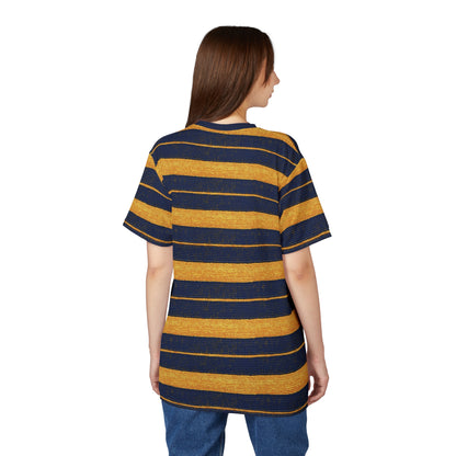 "Golden Ensign", Unisex Tee (Ensign Blue Collar)