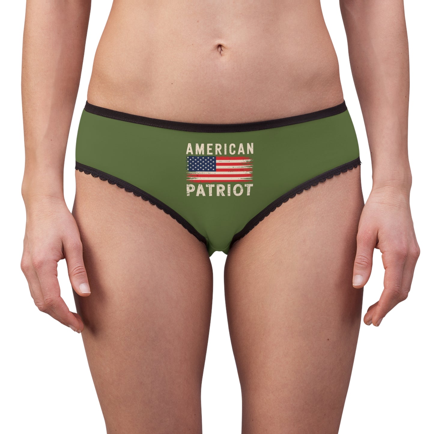 "American Patriot" with Flag #02, Women's Briefs (Kangaroo-Bush)