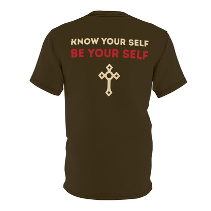 "Know Your Self", Unisex T-shirt (Ashgold)