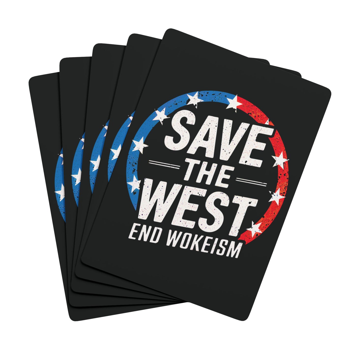 "Save the West - End Wokeism", Cultural Playing Cards (Void Black)