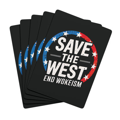 "Save the West - End Wokeism", Cultural Playing Cards (Void Black)