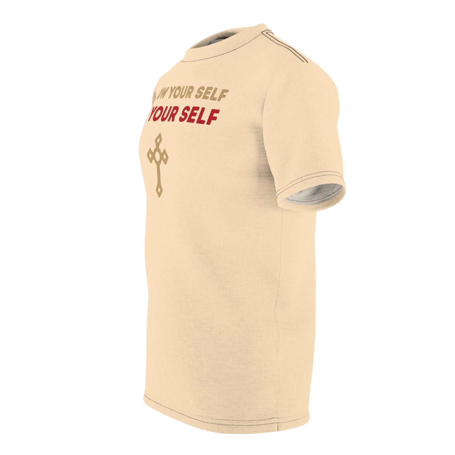 "Know Your Self", Unisex T-shirt (Cantaloupe Cream)