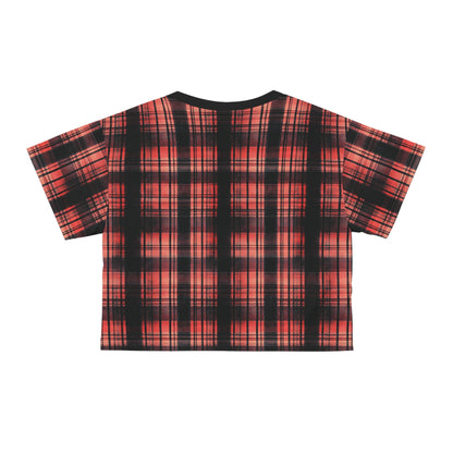 "Kin of Flame", Crop Tee (Flame Black Collar)