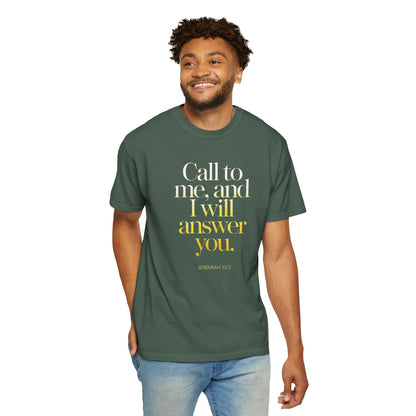 "Call to Me - Jeremiah 33:3" #02, Unisex T-shirt