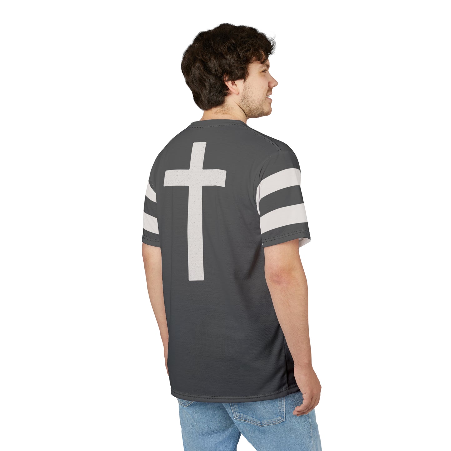 "Faith Overcomes Fear", Unisex Tee (Panzer Grey)