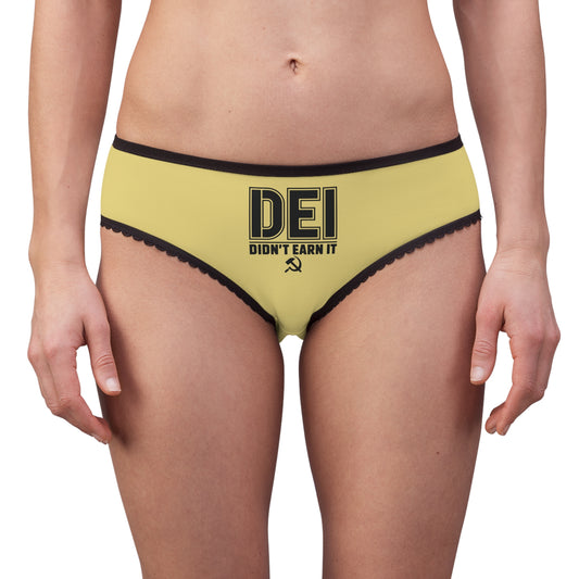 "DEI - Didn't Earn It" #14, Women's Briefs (Buff Orange)