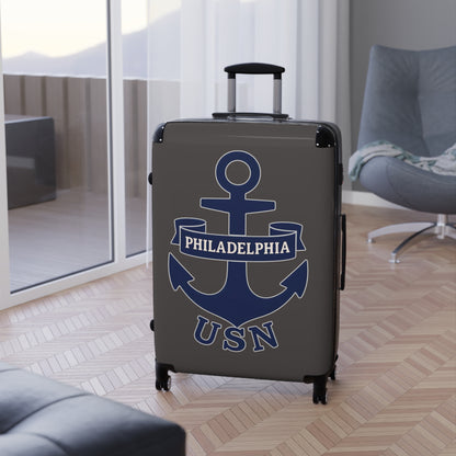 "USN Anchor", Suitcase (Wolf Grey)