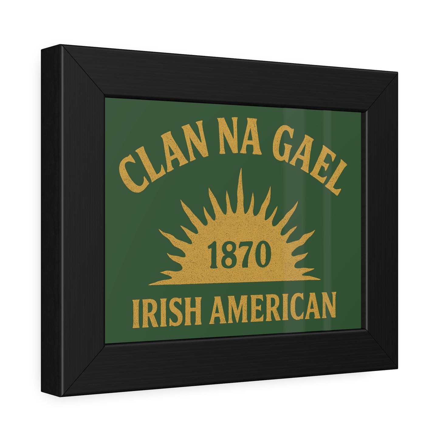 "Clan na Gael - Irish American", Framed Paper Poster (Brithemain Green)
