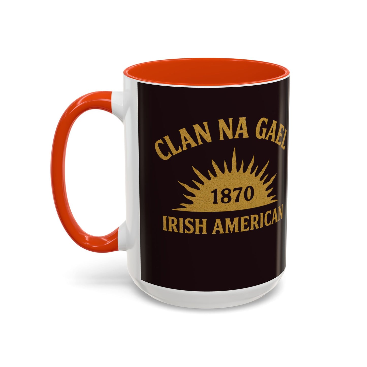 "Clan na Gael - Irish American", Colorful Mugs (11oz, 15oz) (Seal Brown)
