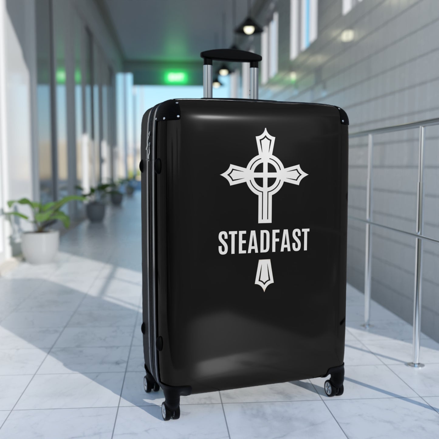 "Steadfast Cross", Suitcases (Black)