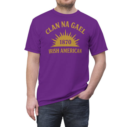 "Clan na Gael - Irish American", Unisex T-shirt (Vesper Violet)