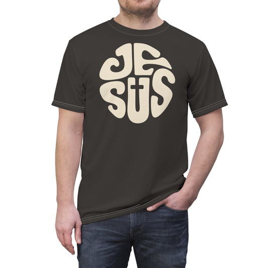 "Retro Jesus", Unisex T-shirt (Desert Shadow)