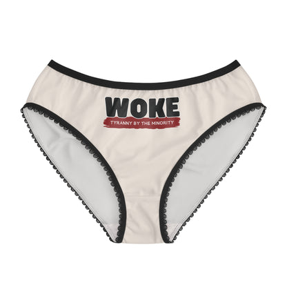 "Woke - Tyranny by the Minority", Women's Briefs (Seashell White)