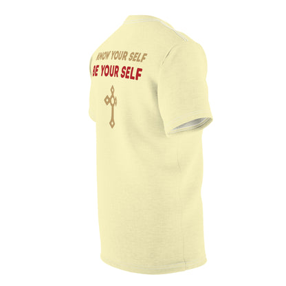 "Know Your Self", Unisex T-shirt (Primrose Light)