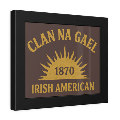 "Clan na Gael - Irish American", Framed Paper Poster (Wild Boar Brown)