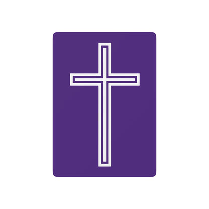 "A Simple Cross", Chrsitian Playing Cards (Deep Purple)