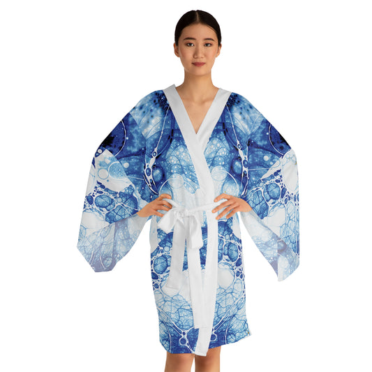 "Interconnectedness of Things", Long Sleeve Kimono Robe